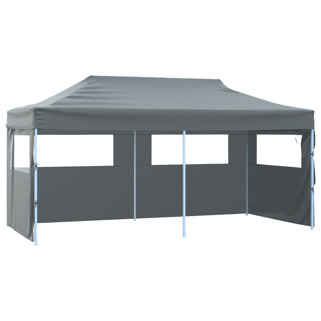 Tente pliante professionnelle 4 parois acier anthracite 3x6 m - COMFORTXL - 2
