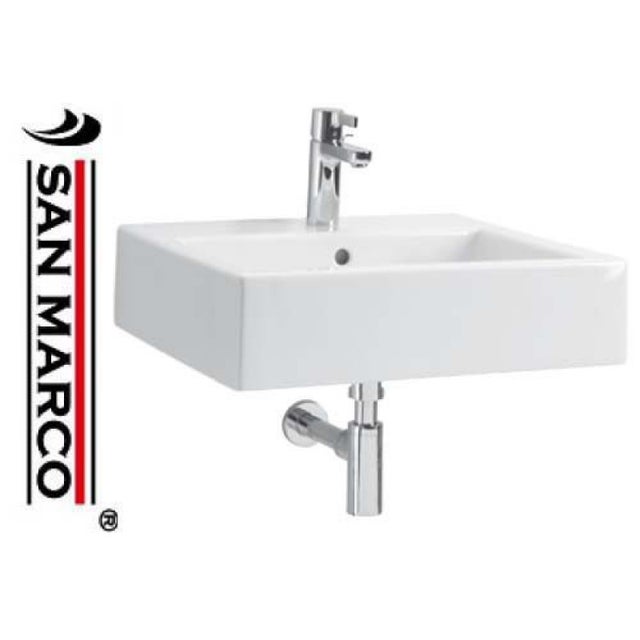Lavabo bagno Pozzi Ginori Closer con bacino rettangolare 50 cm > lavabo e sifone basic