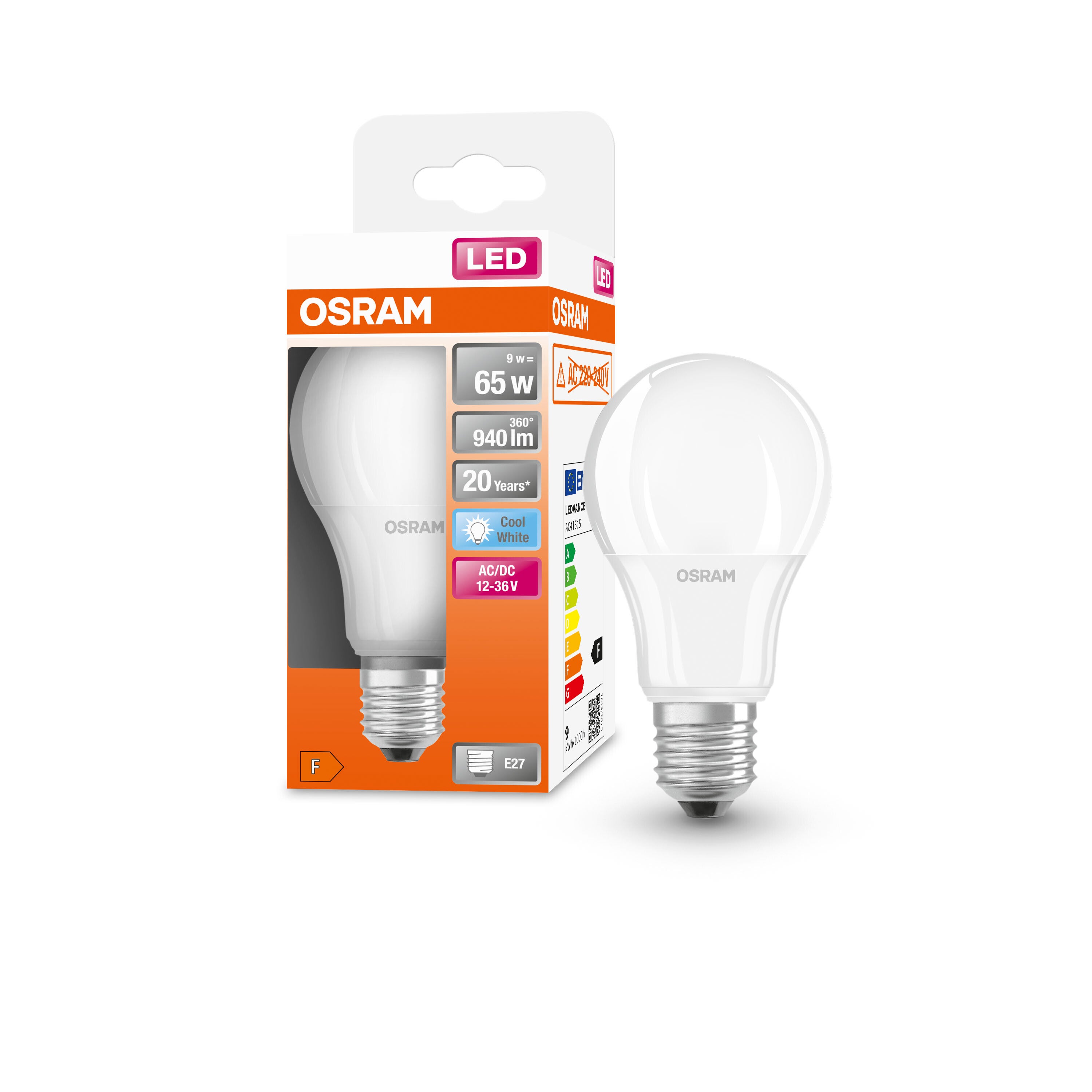OSRAM Star+ lampe LED à basse tension, E27-base, optique mate ,Blanc froid (4000K), 940 Lumen, Remplacement de la traditionnelle 65W-Ampoules 1-Pack - 4