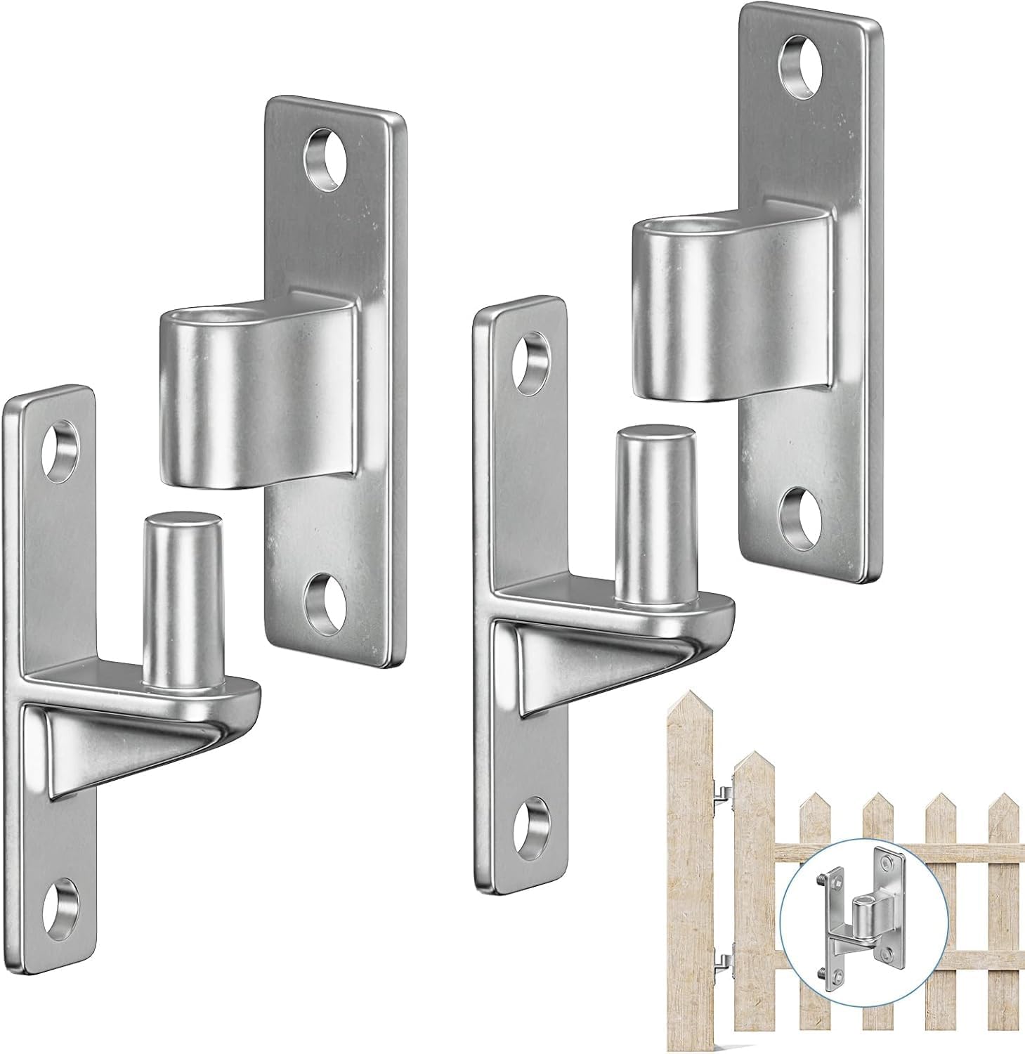 2 Paires Charnières de portail, Charnière porte lourde en acier — free download