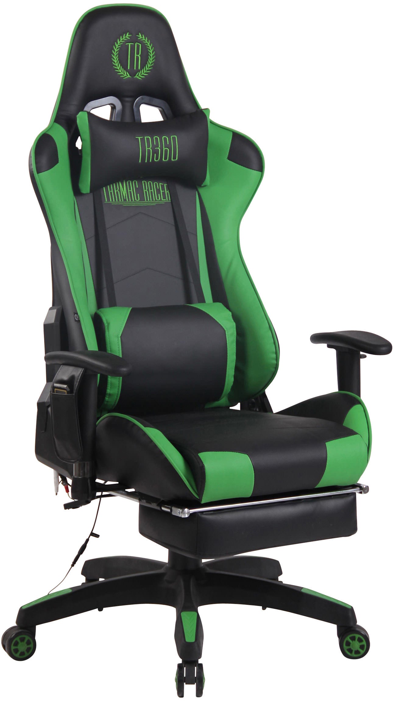 Silla Racing Turbo XFM Masajeante Negro/verde | Leroy Merlin