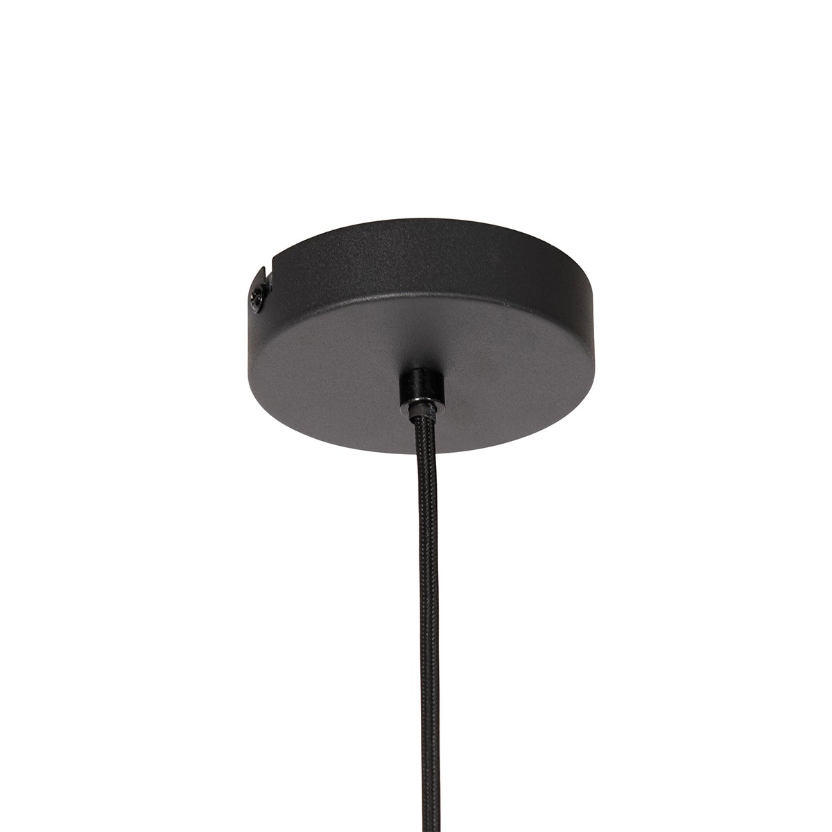 Suspension Art Déco noire avec verre fumé - Bizle - 8