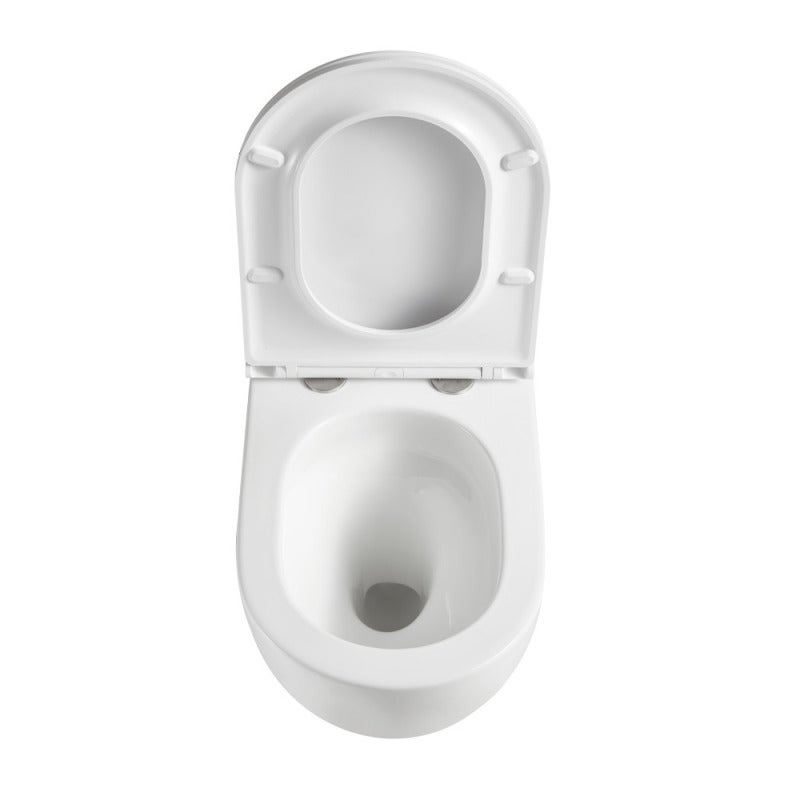 SOLIDO Pack Bâti autoportant + WC sans bride SAT Vortex + Abattant SoftClose + Plaque chrome (AUTOPORTANT-FUSIONTQ-1) - 4