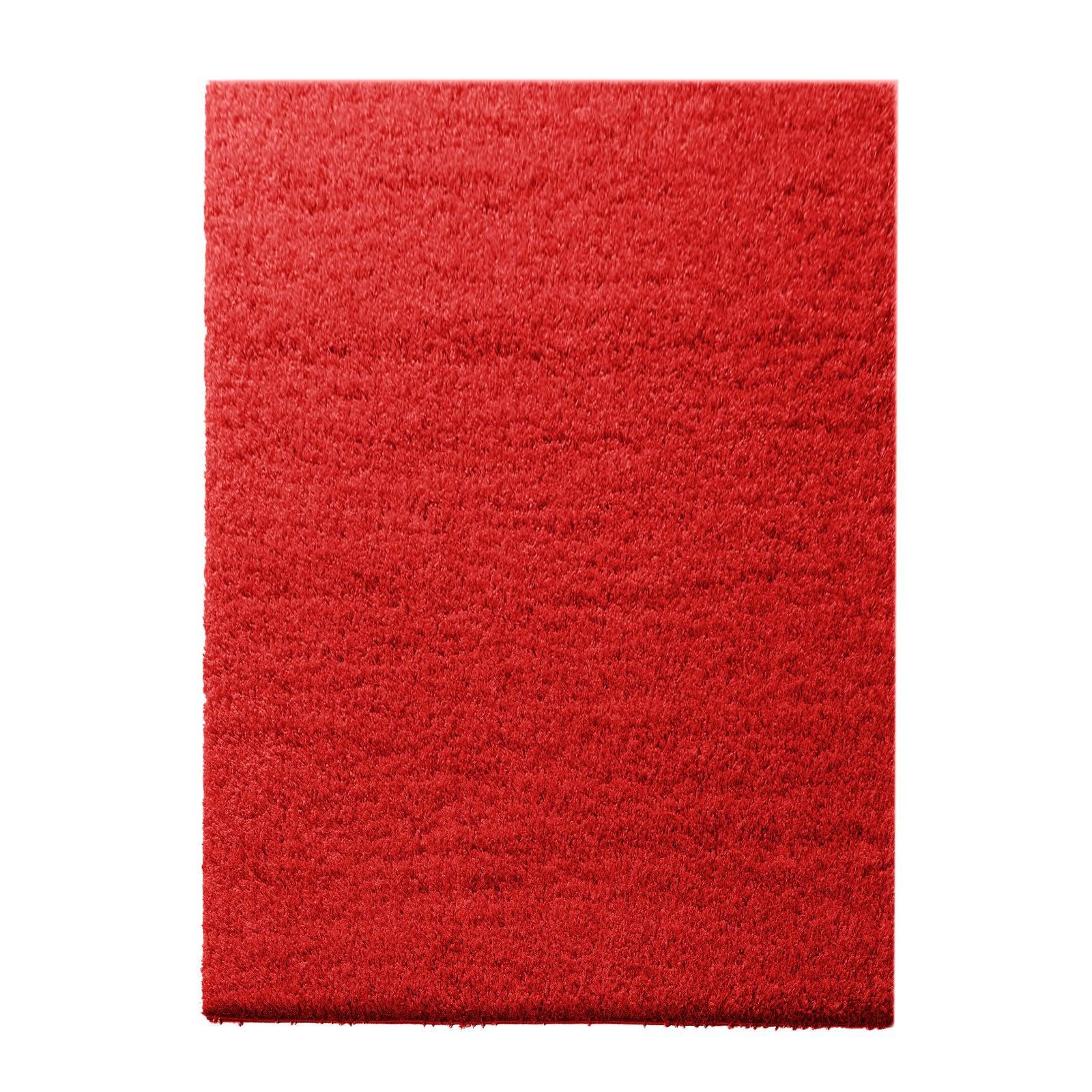 Tales Rouge Tapis Shaggy Barcelona Rouge 80 x 250 cm | Leroy Merlin