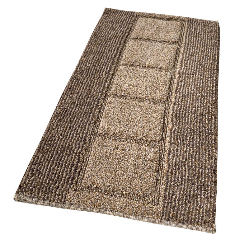 Dywan z Czystej Bawełny Shaggy 55x90 cm Elegancki Miękki Dywan łazienkowy Lub Nocny Brązowy