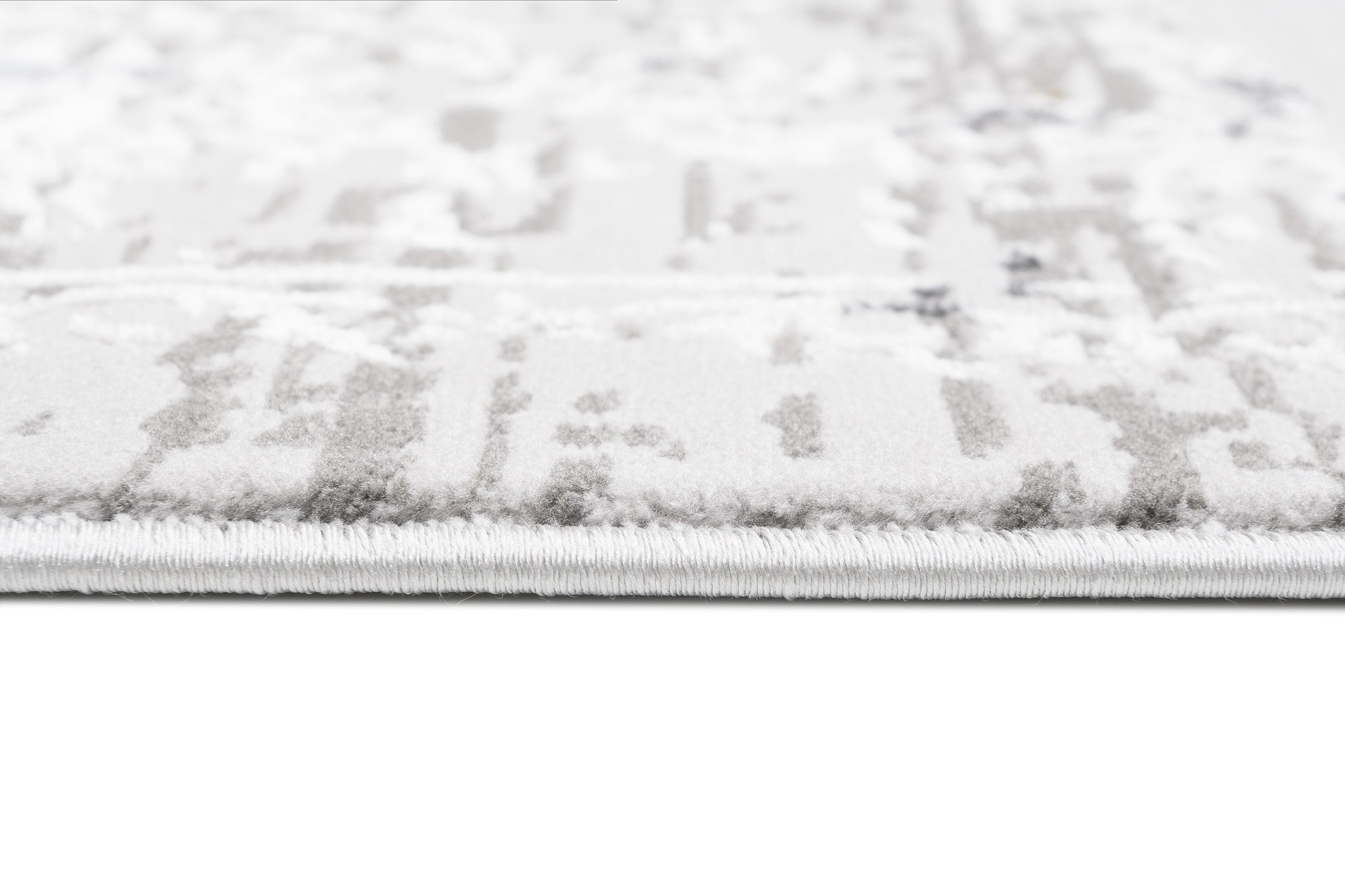 TAPISO Hera Tapis Salon Chambre Brillant Gris Crème Foncé Vintage Floral Ornamental Moucheté Effet 3D OEKO-TEX 80 x 150 cm - 3