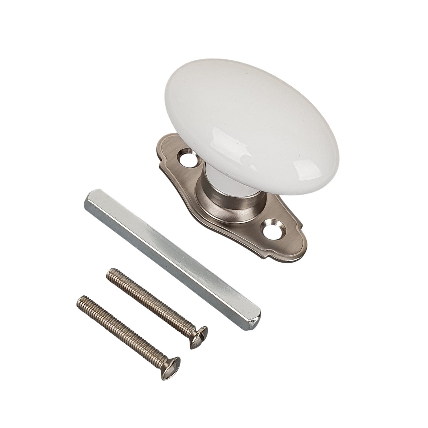 Poignée de fenêtre crémone OLIVE, Porcelaine et Nickel mat, Cottage Chic - 8