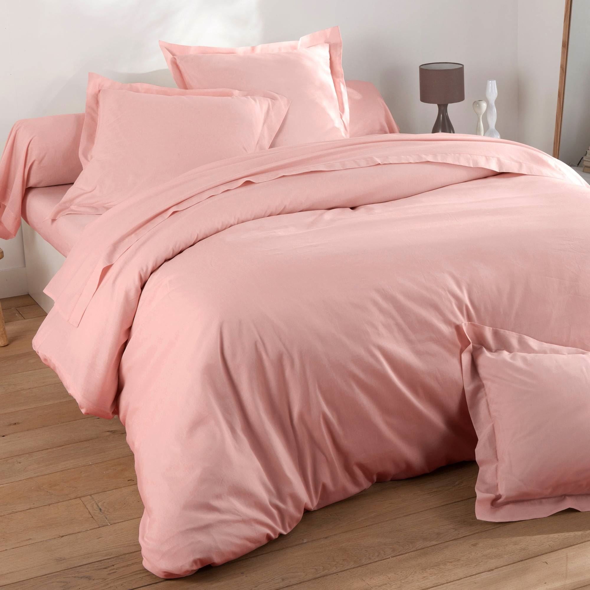 Taie sac COTON UNI LAURÉAT 50x70 rose thé en coton - 2