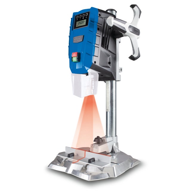 Scheppach Perceuse à colonne DP55 – 710W - perçage max 13 mm - LED - vitesse 500-2600 min-1 - mandrin 1,5-13 mm - Ecran digital & laser
