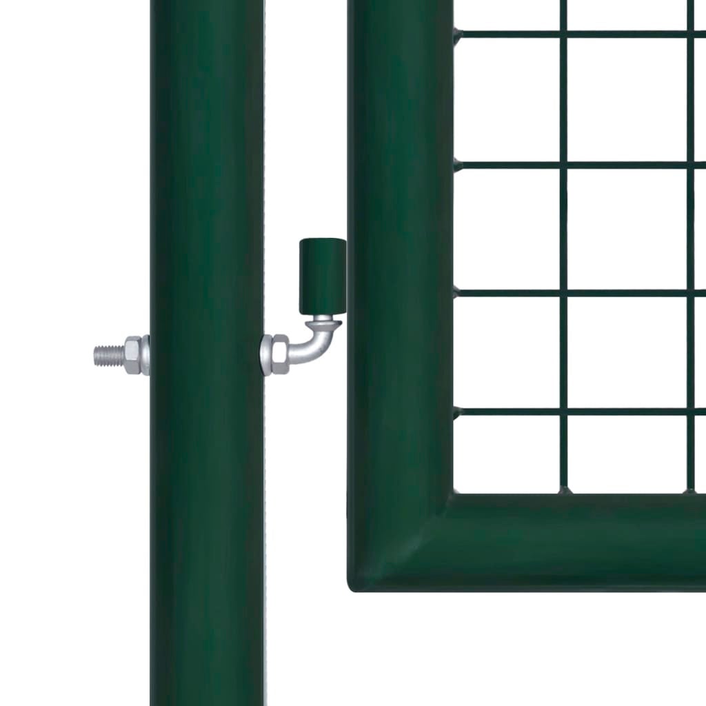 Portail de jardin | Portail de clôture | Portillon de jardin acier 100x125 cm vert CFW11666 - 3