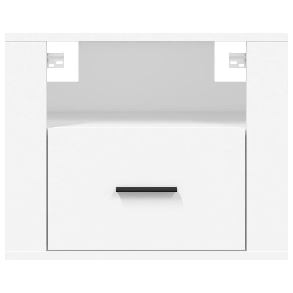 Pack de 2 Mesitas de noche de pared，Mesitas de noche flotantes，Mesilla de noche blanco 50x36x40 cm CFW57618 - 6