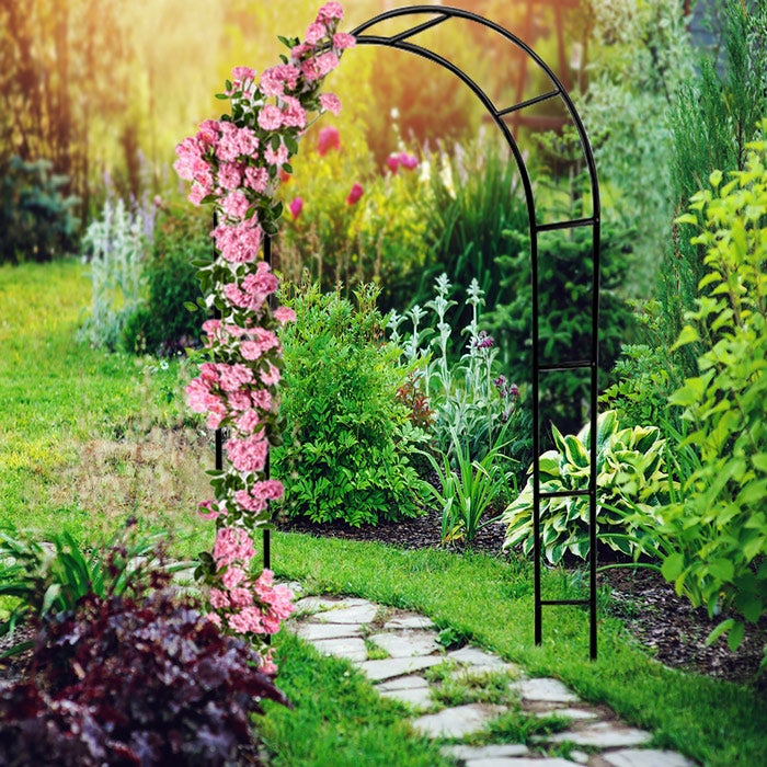 Arco per rose metallo nero 240x140x37cm - 2