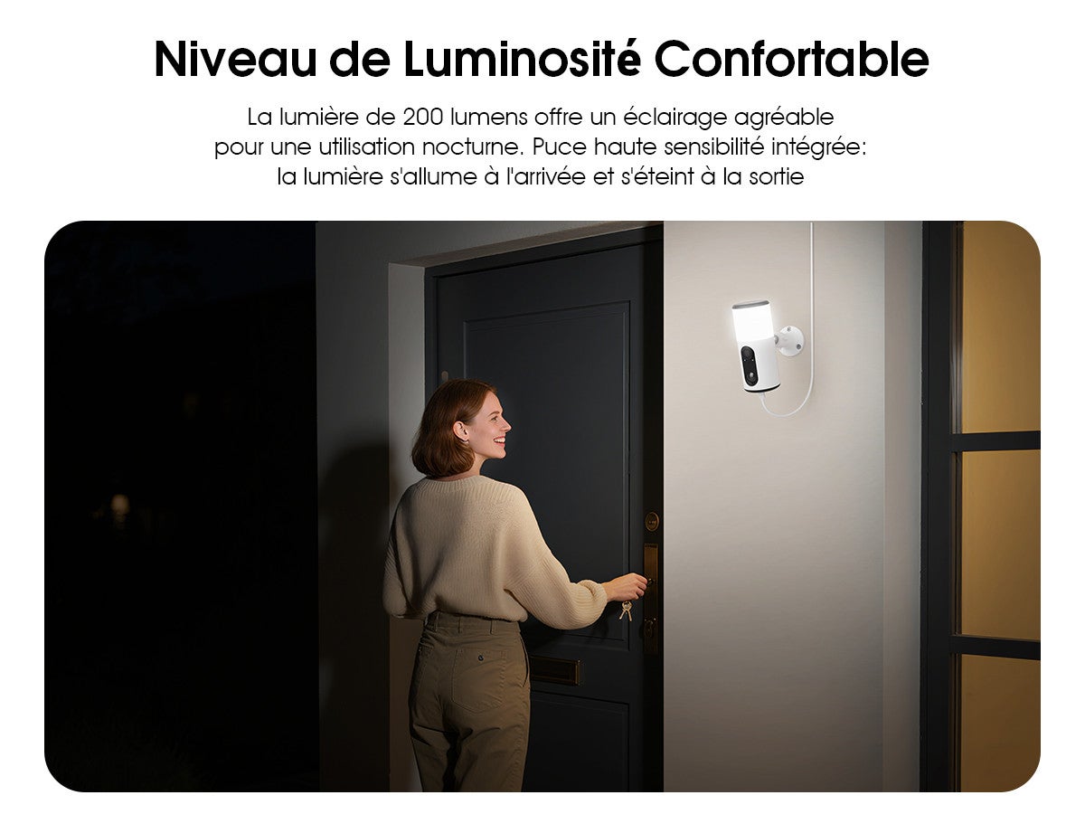 2K Caméra Surveillance WiFi Extérieur sans Fil Solaire, 3MP Camera Exterieure avec Lumens Projecteur, Vision Nocturne Couleur,ANRAN - 5