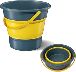 Secchio Pieghevole 16,8L - Silicone, Portatile Per Campeggio, Giardino, Lavaggio Auto - Foto 3