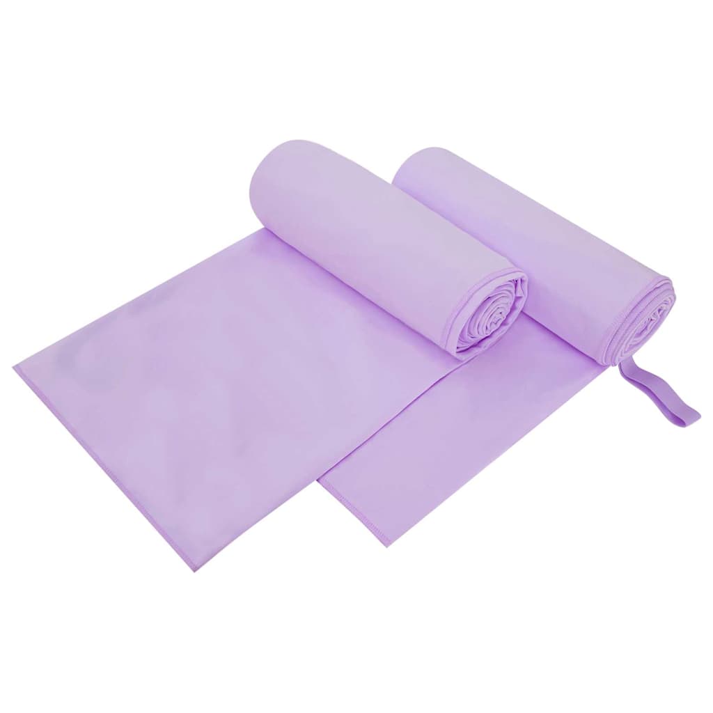 Ręczniki Sportowe 2 pcs Fioletowy 200 x 100 cm