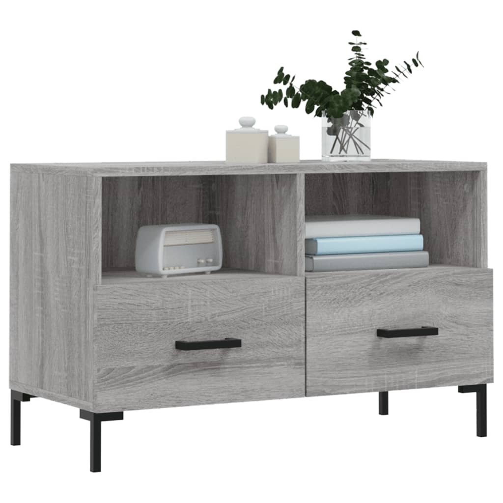Meuble TV Sonoma gris 80x36x50 Bois d'ingénierie - 3