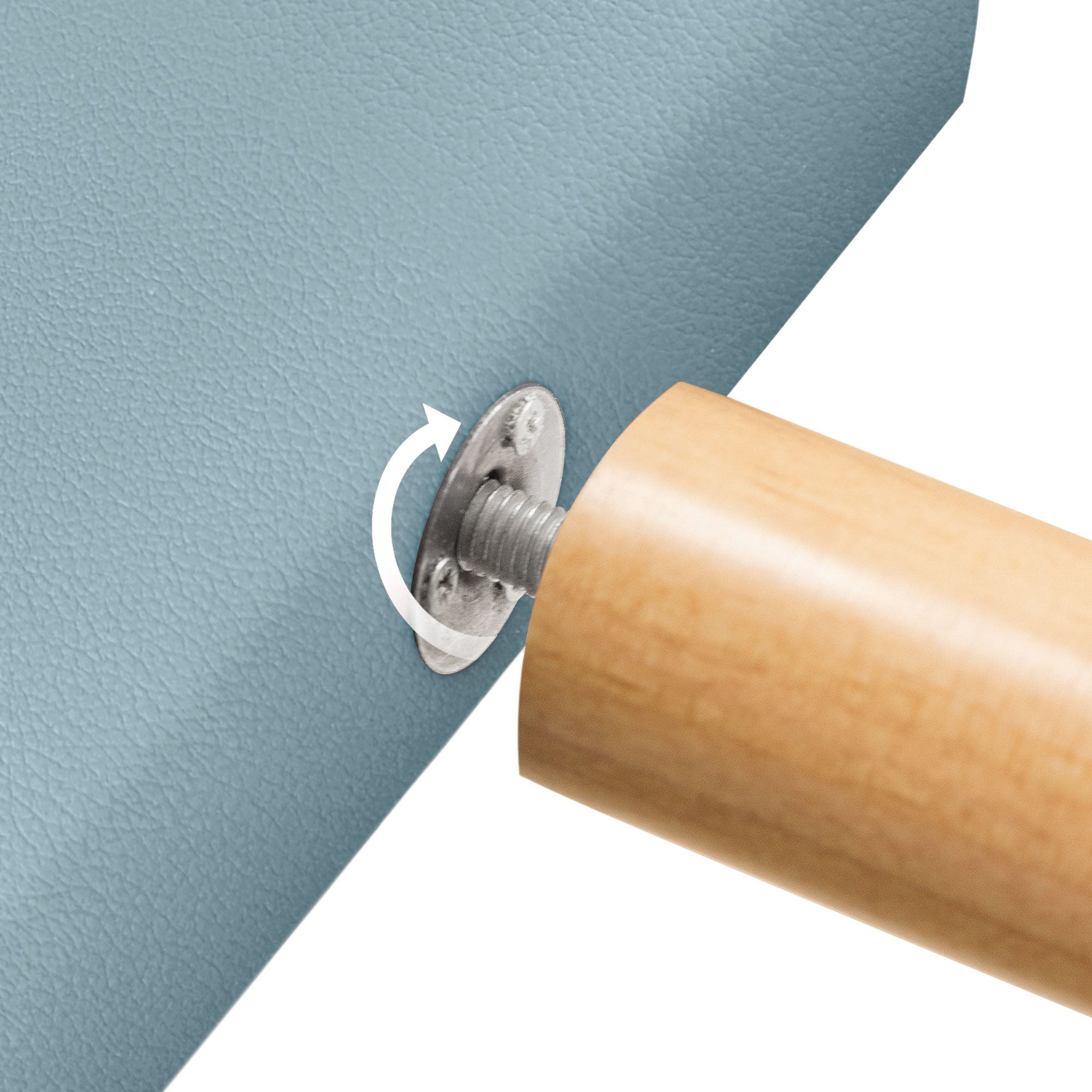 DHOME Cabecero de Polipiel Liso y con Patas cabeceros Cabezal tapizado Cama (Polipiel Celeste, 145cm (Camas 120/135/140)) - 6