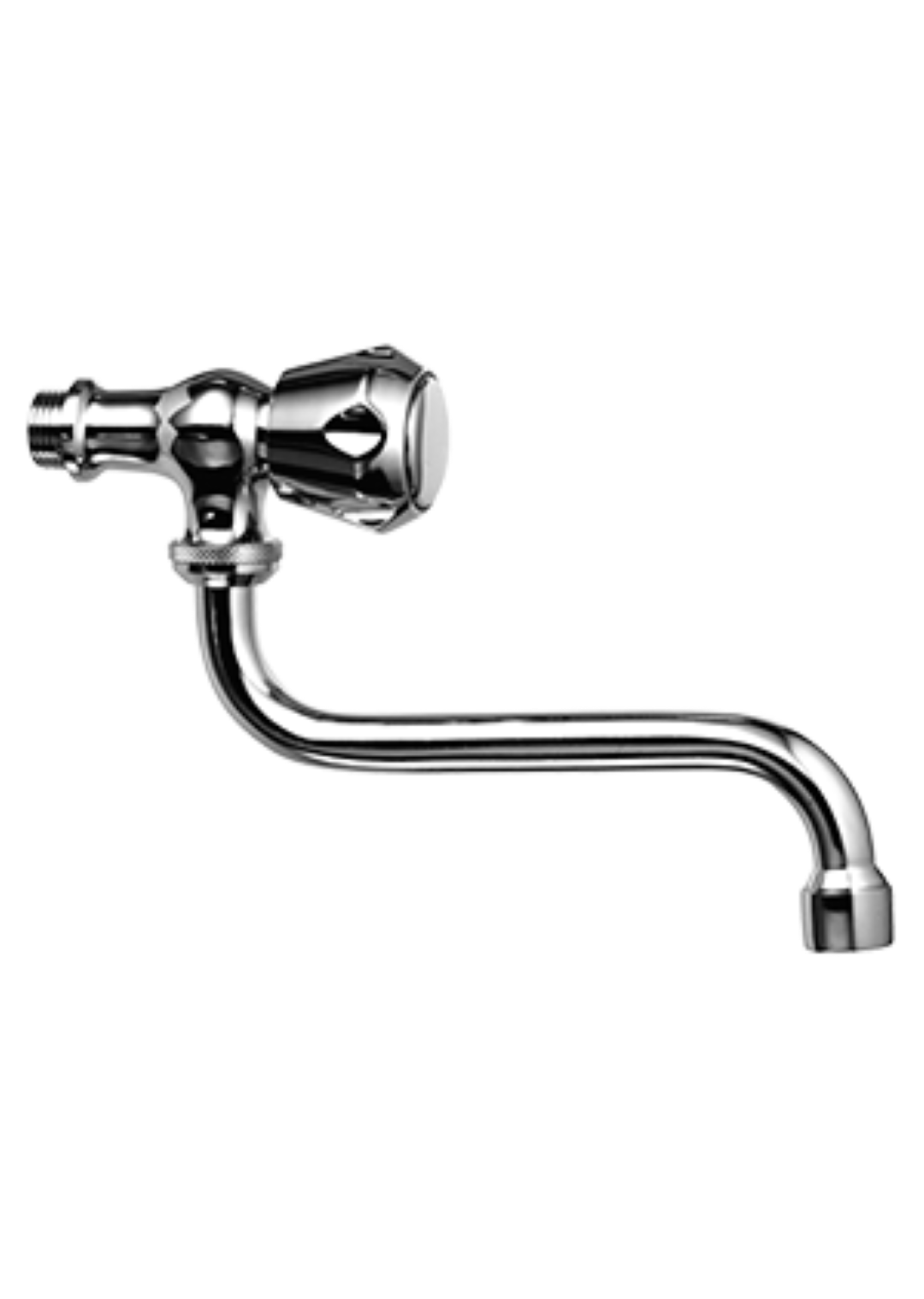 Rubinetto A Parete Per Acqua Fredda - In Ottone Cromato, G1/2, Con Aeratore Rimovibile Per Esterno - Foto 3