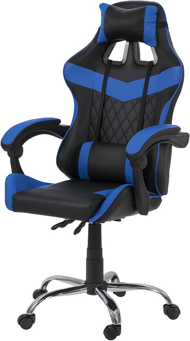 CYKOV Sedia Da Ufficio Ergonomica Con Schienale Alto – Pelle, Braccioli Ribaltabili, Inclinazione 135° – Supporto Lombare – Regolazione Altezza 10 Cm - 3