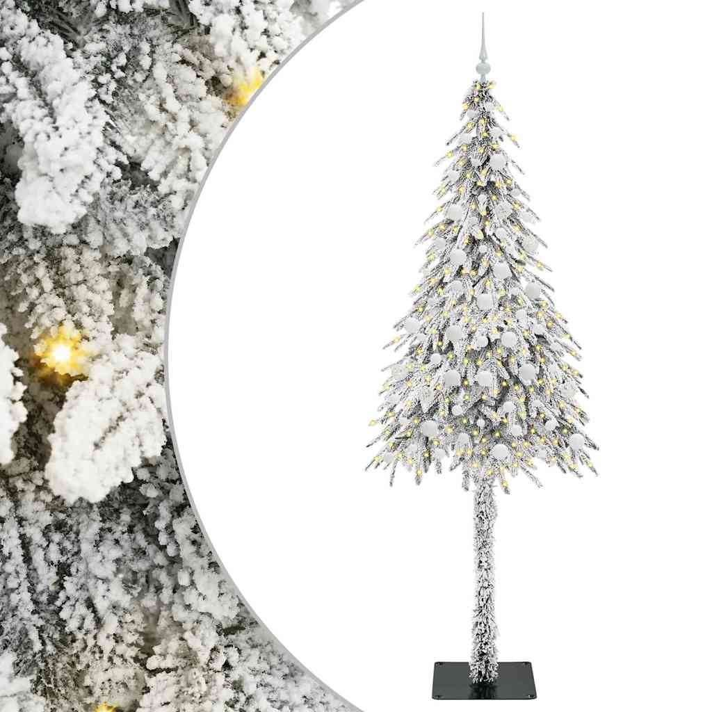 Choinka z 300 diodami LED z podstawą Biały 210 cm PE i stal
