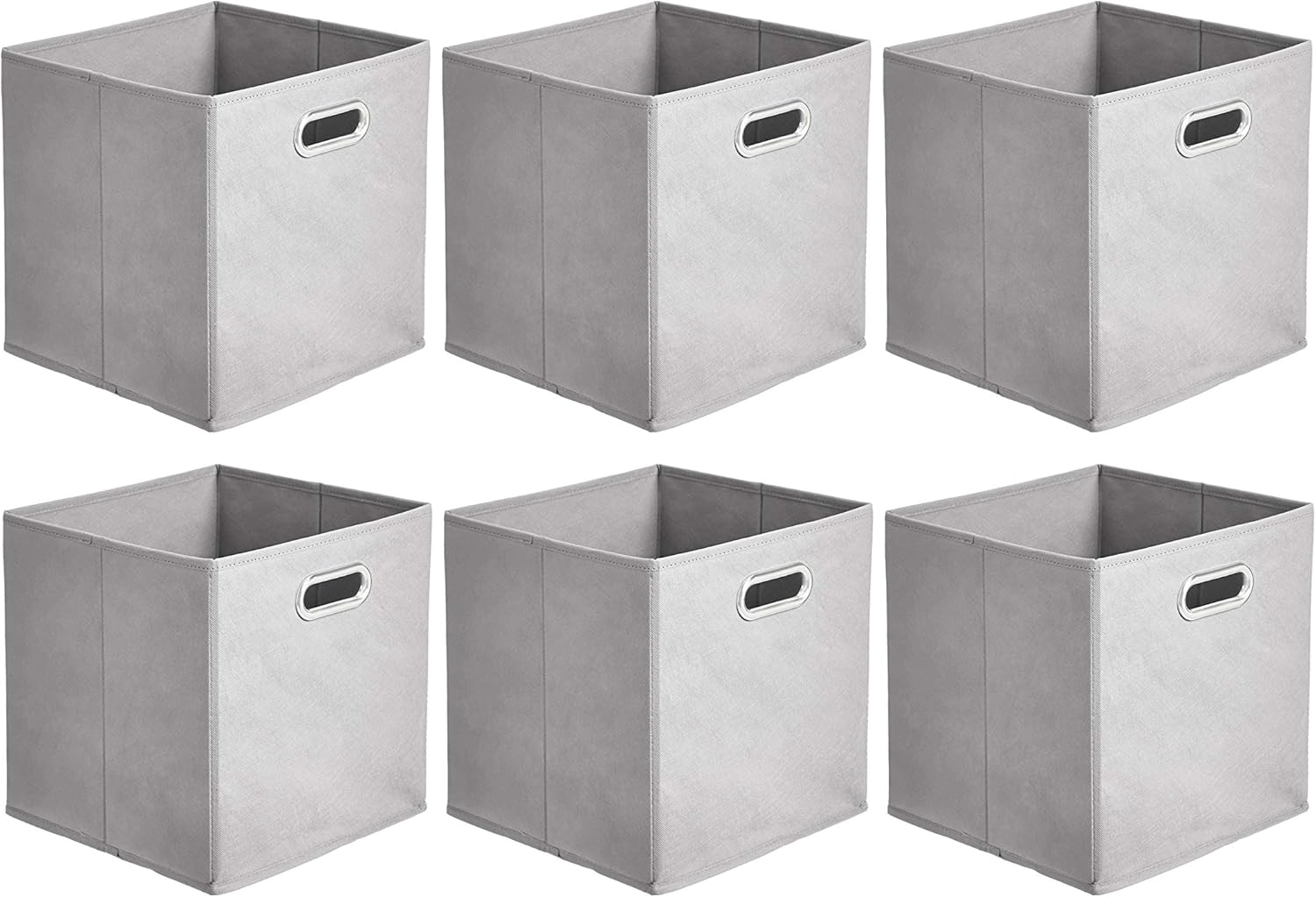 Składany pojemnik do przechowywania Cube, zestaw 6 sztuk, 27 x 27 x 28 cm, jasnoszary