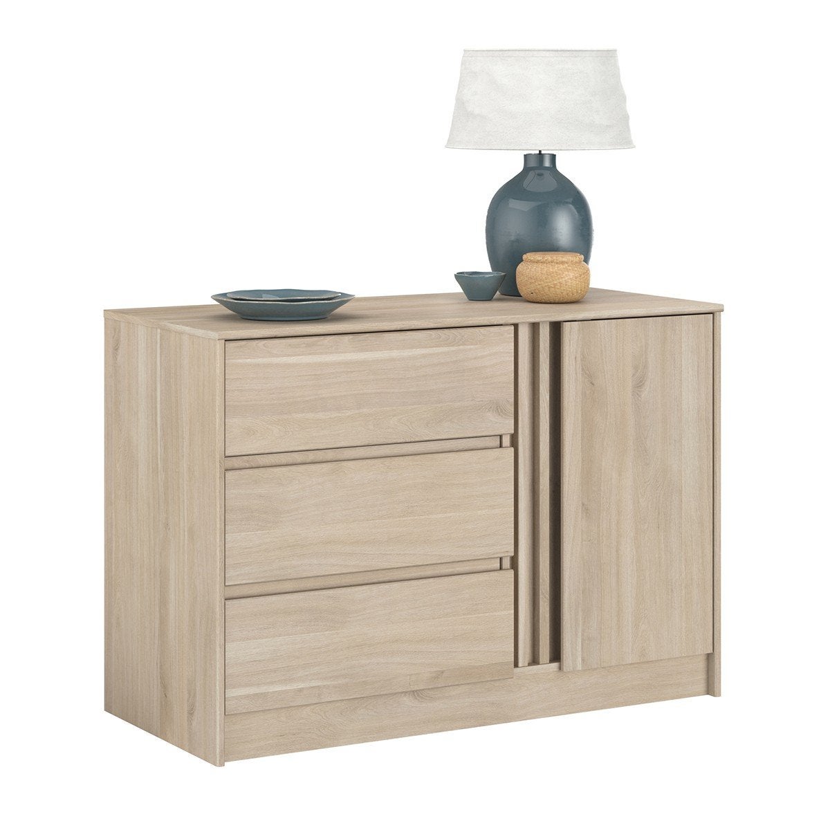 Commode 3 tiroirs 1 portes Palmyre-- - 9