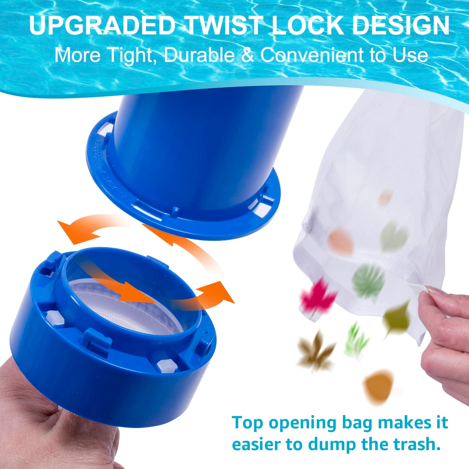 Aspirapolvere Jet Spa per piscina aggiornato con spazzola e asta da 56