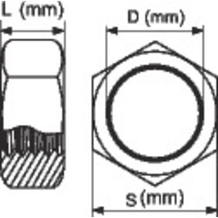 Écrou hexagonal zingué - Diamètre 6 mm - Boîte de 200 - Viswood - 2