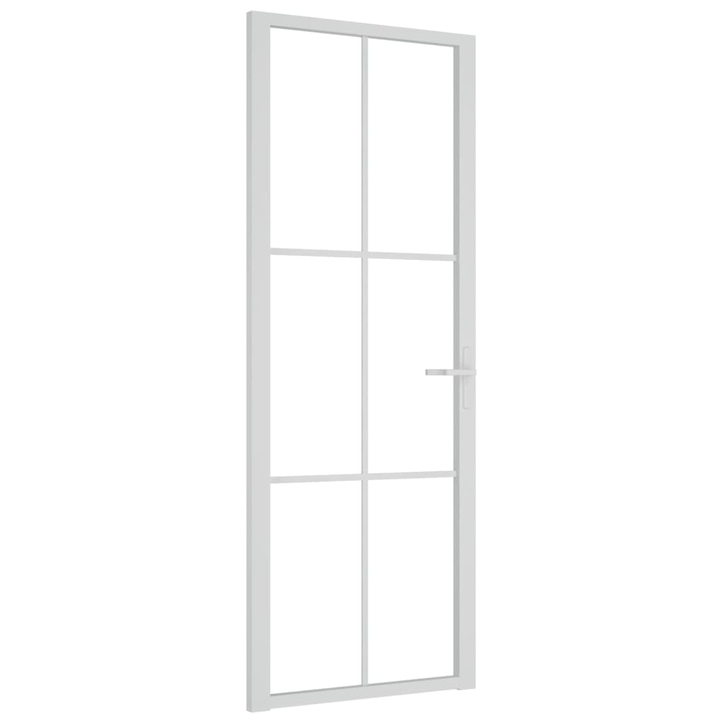 Maison Exclusive - Porta Interna 76x201,5 cm Bianca in Vetro ESG e Alluminio - 2