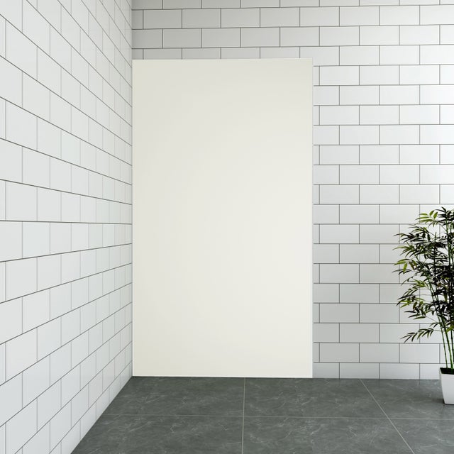 Panneau Mural pour Douche en Aluminium, Ivoire 90 x 210 cm - Habillage Mural Salle de Bain Étanche, Installation Rapide