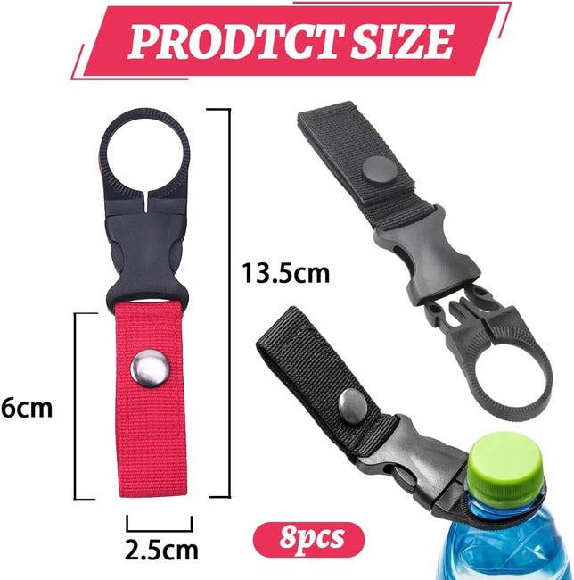 KOMBIUDA 8 Pezzi Clip Porta Borraccia Fibbia per Esterni Escursionismo KOMBIUDA 8 Pezzi Clip Porta Borraccia Fibbia per Esterni Escursionismo