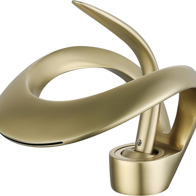 Bateria umywalkowa typu wodospad, bateria łazienkowa z mieszaczem wodospadowym i regulowanym zaworem ceramicznym , z wężem wodnym