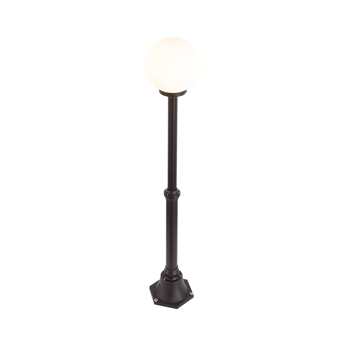 Qazqa classic-antique lampada bollard da esterno per giardino - Champs - nero, max. 15w, compatibile con lampadines LED, e27 - 6