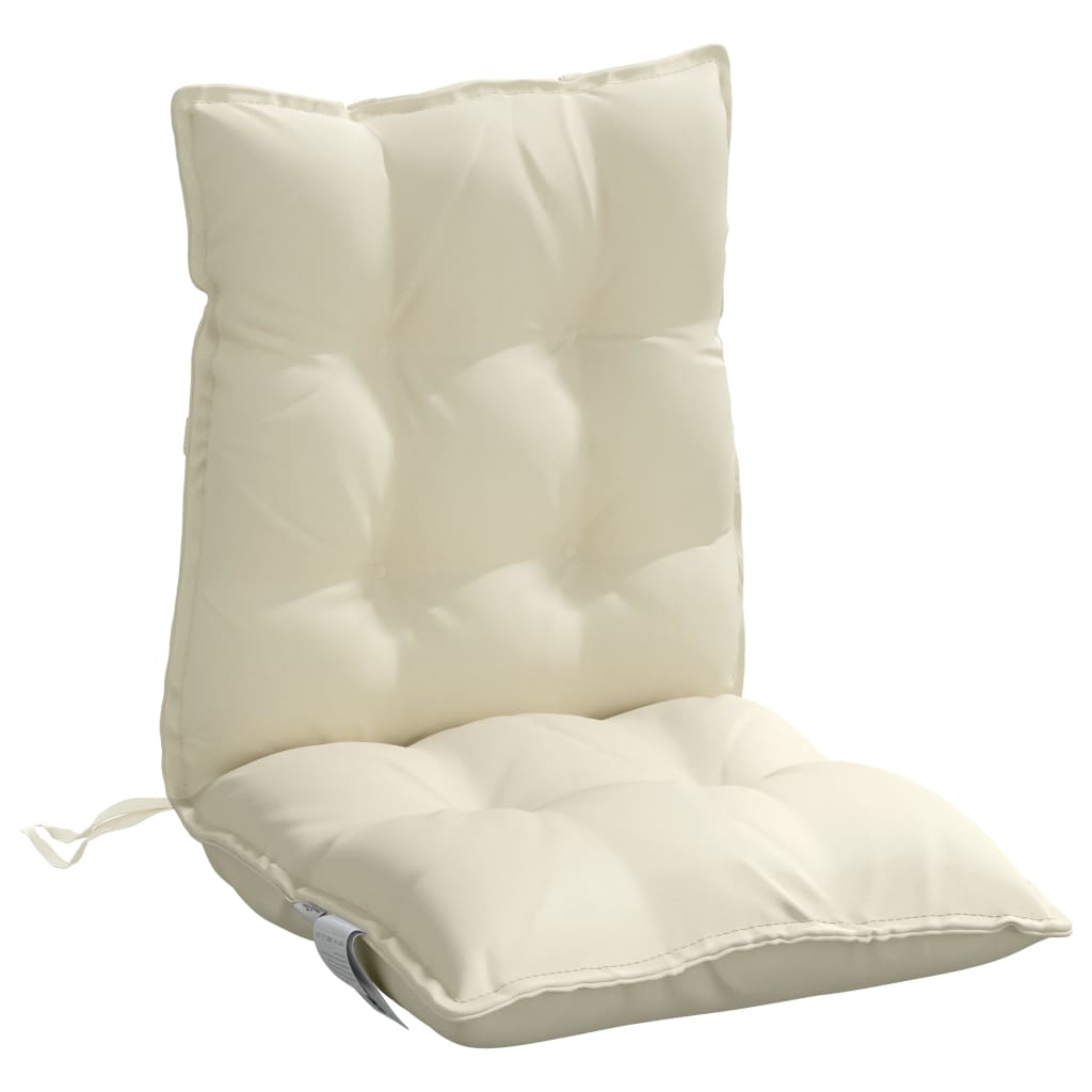 Lot de 4 Coussin d'extérieur | Coussins de chaise à dossier bas crème tissu oxford CFW64375 - 5