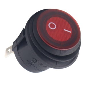 6 Pièces Interrupteur 12 V,Interrupteur Noir Rond,Mini