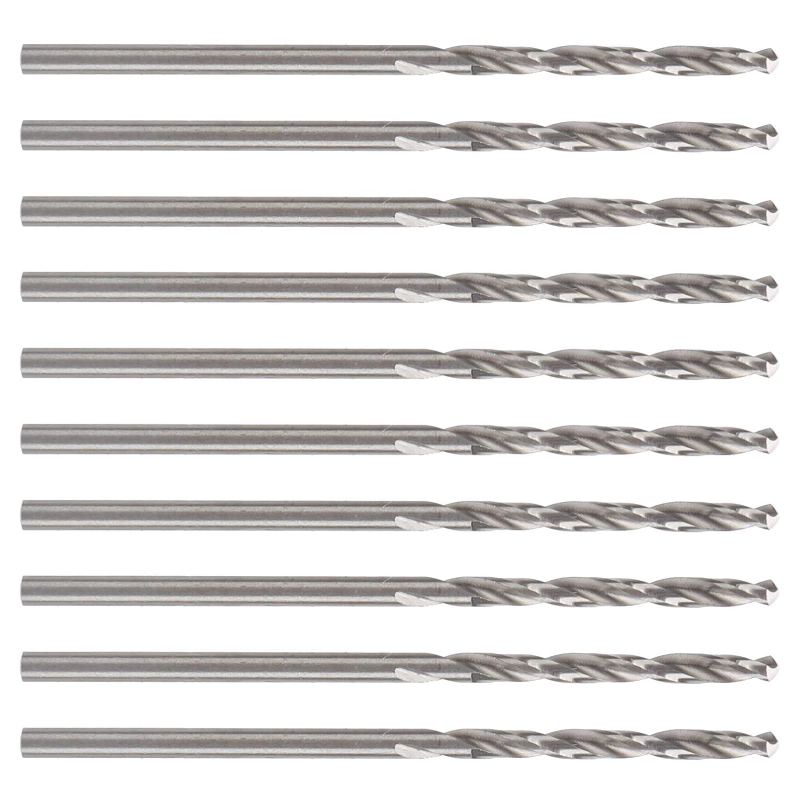Zestaw 10 wierteł krętych z prostym chwytem ze stali szybkotnącej do biżuterii, pereł, dziurkowania, 2,0 mm