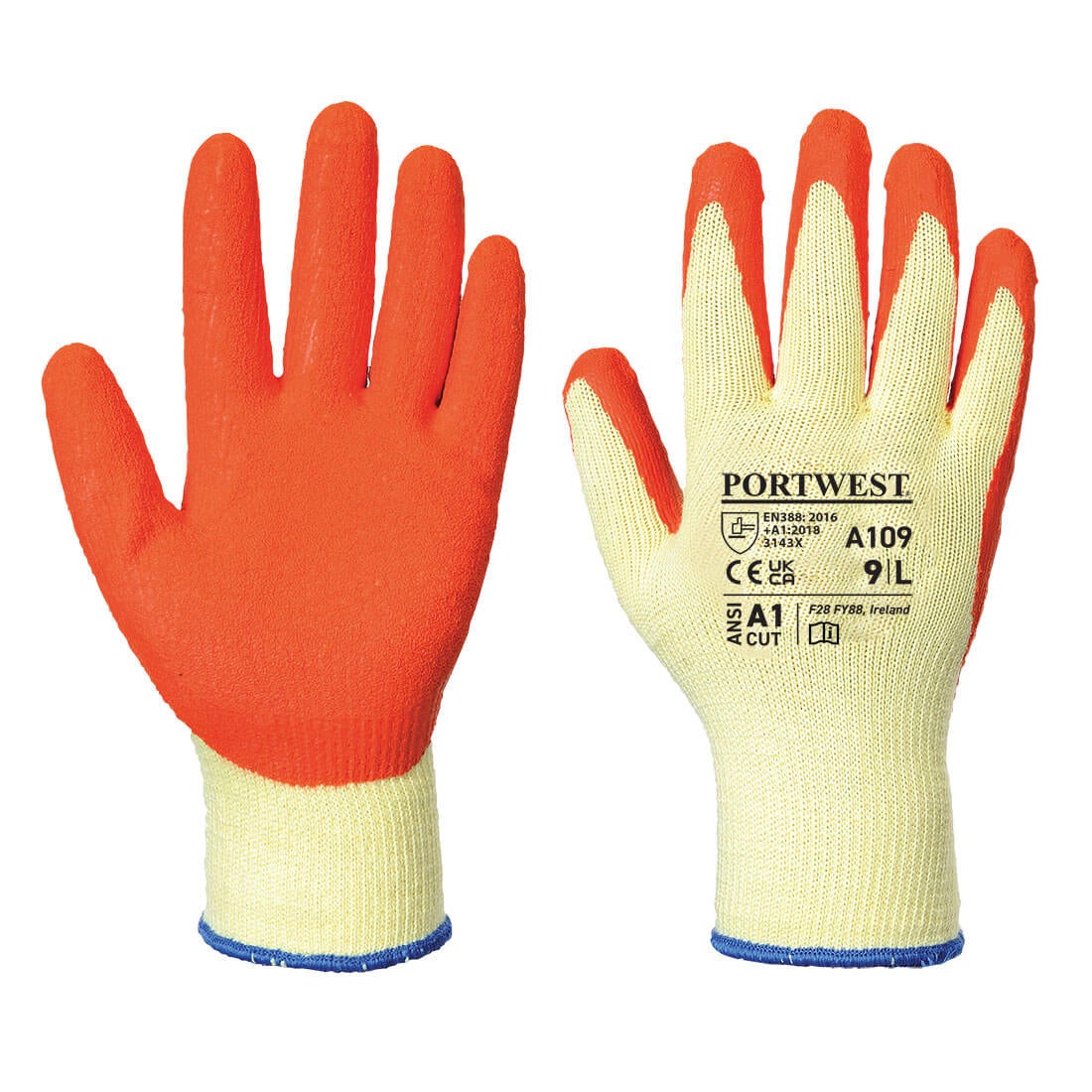 Gants de manutention Portwest Enduits Latex A109 Orange 8 - 3