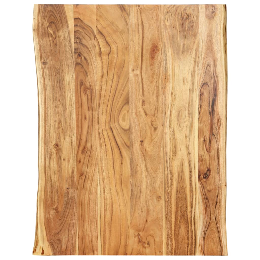 Superficie de mesa de madera maciza de acacia 80x(50-60)x2,5 cm v1186 80 x 60 x 2.5 cm / marrón