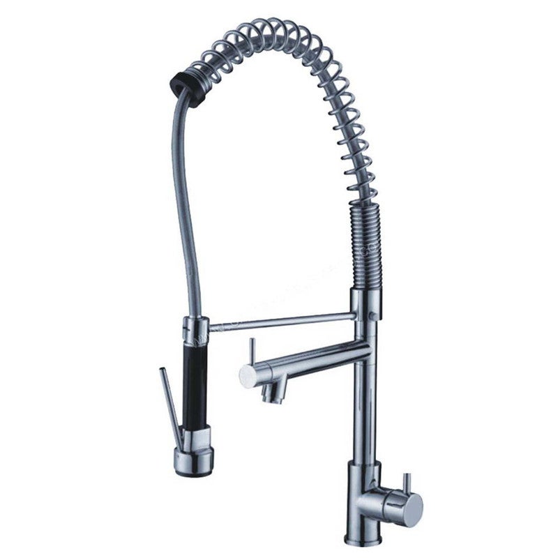 Grifo Monomando de Fregadero Industrial con Rociador Extraíble