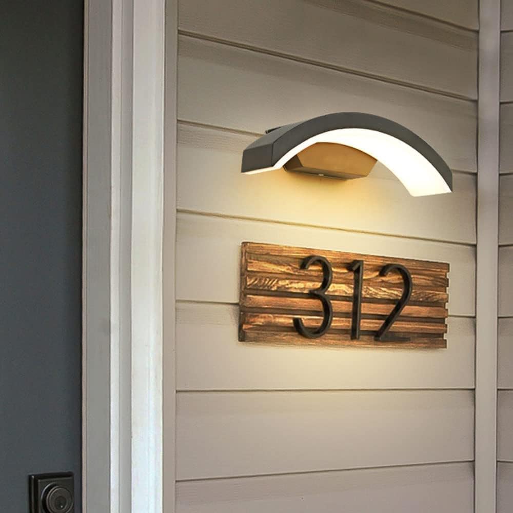 Kinkiet zewnętrzny LED 12W, aluminiowy kinkiet, odpowiedni do salonu, dziedzińca, korytarza - 2