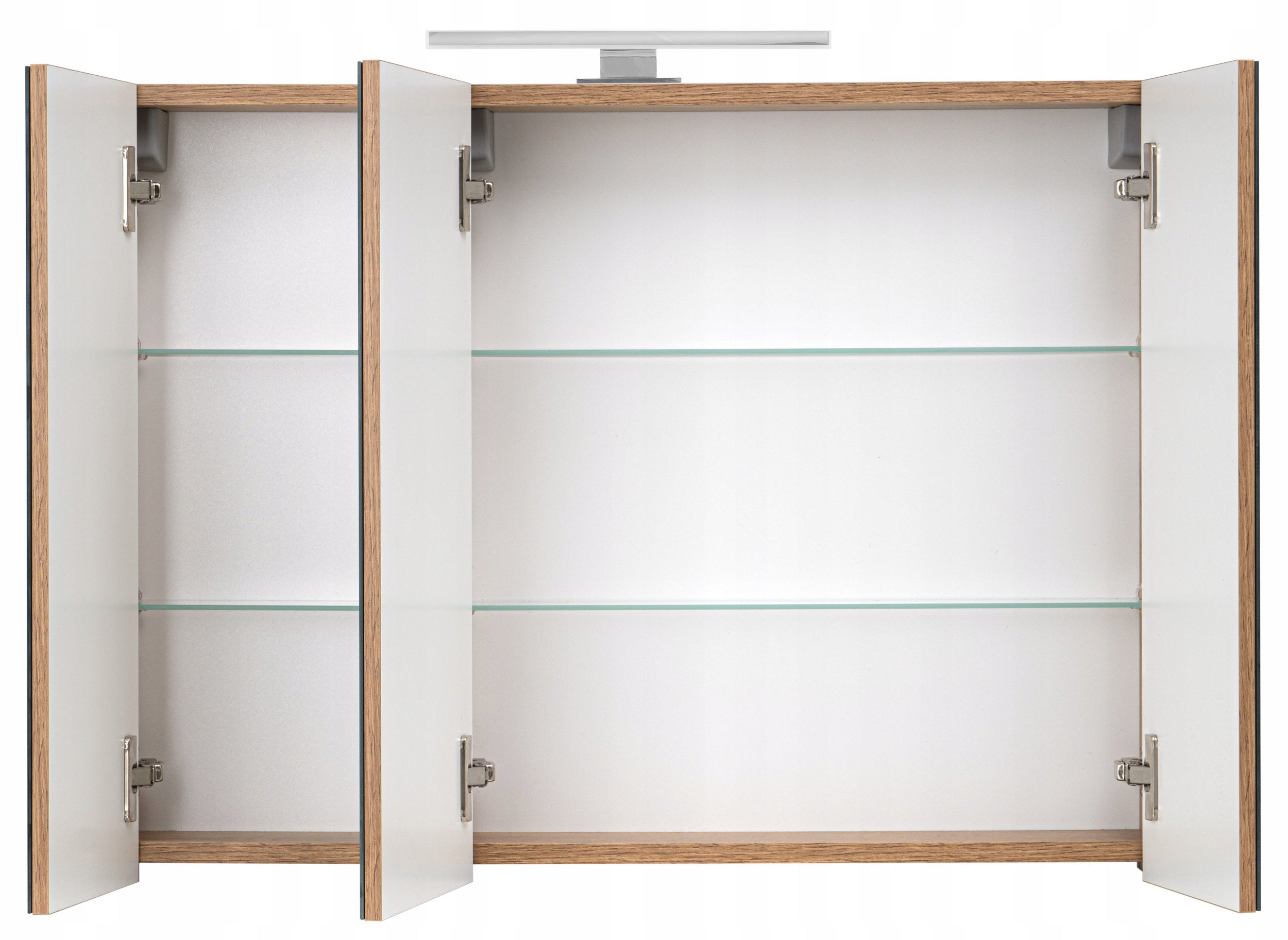 Szafka łazienkowa z lustrem oświetleniem lampką led lustrzana wisząca 80 cm - 2