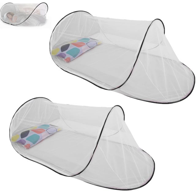 Relaxdays Tente pour enfant, système « pop up », pour le lit de votre bout de chou, planètes, LP 220x79 cm, multicolore