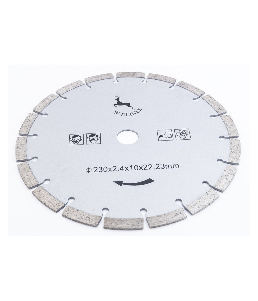 Travi Lamellari Disco Diamantato 230mm Per Taglio Marmo, Cemento, Pietra E Mattoni - Lama Circolare Professionale Lame Per Sega A Gattuccio - Foto 5