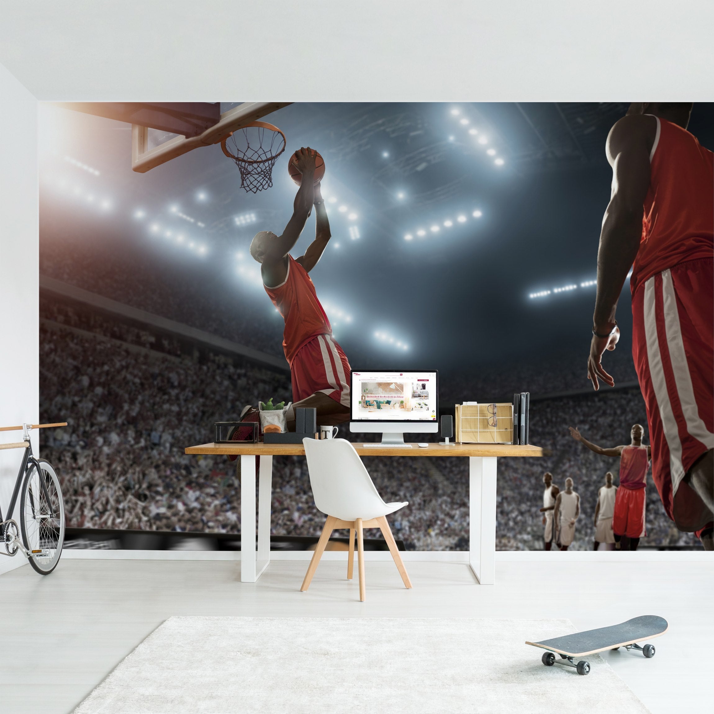 Papel pintado fotomural infantil deportes 35 - habitación infantil niño - tnt 432 x 290 cm adhesivo