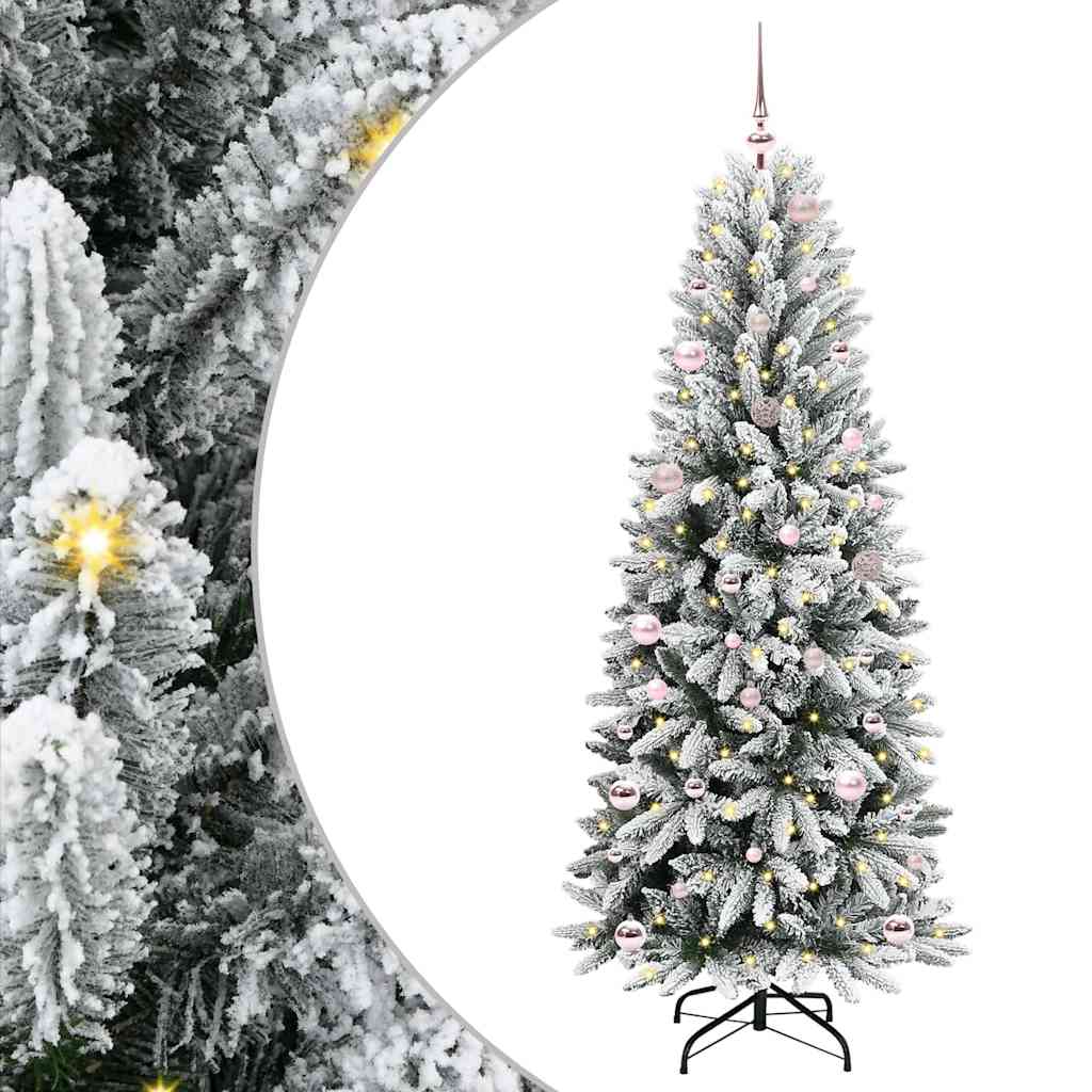 Sztuczna choinka Biały 63 x 63 x 150 cm PVC, Plastik, Stal i PE