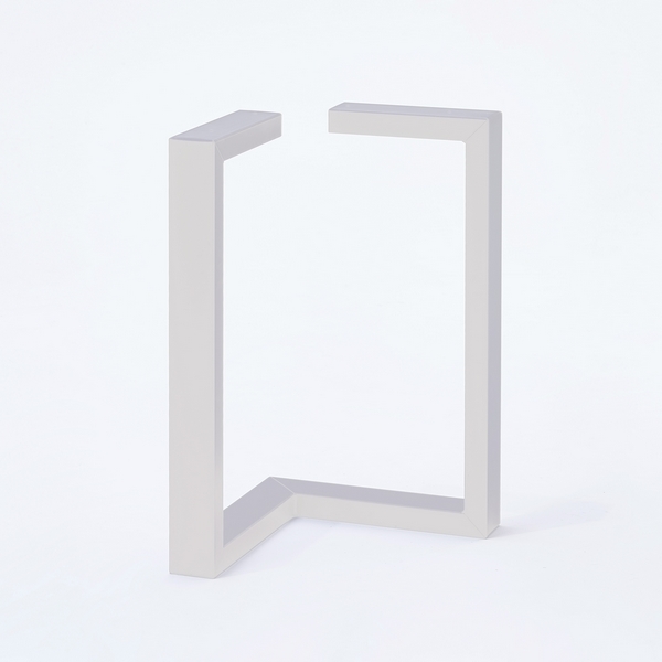 Lot de 2 pieds de meuble blanc forme Triangle pour table