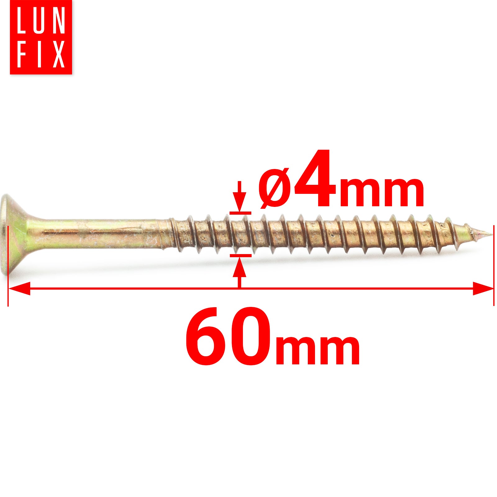 Wkręty do drewna uniwersalne 4x60mm 250szt. - 2