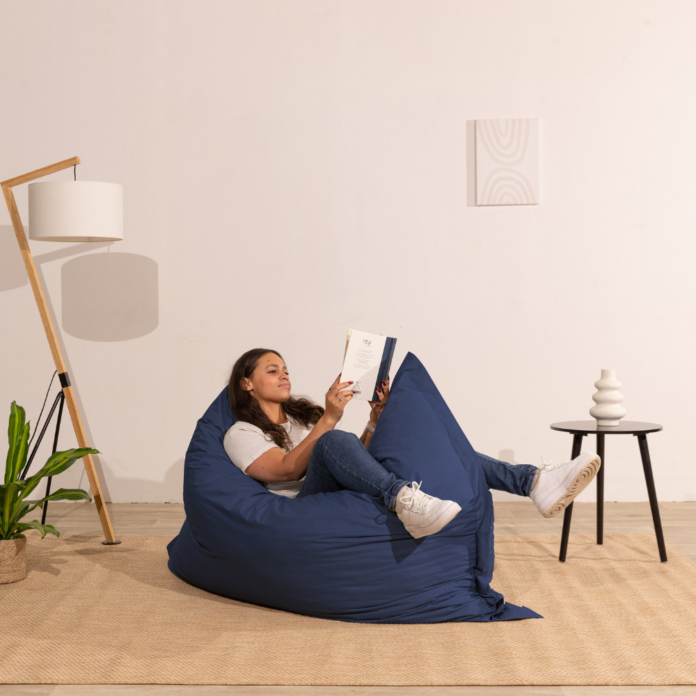 Pouf extérieur imperméable anti-uv déhoussable BANANAIR 140 x 180 cm bleu - 7