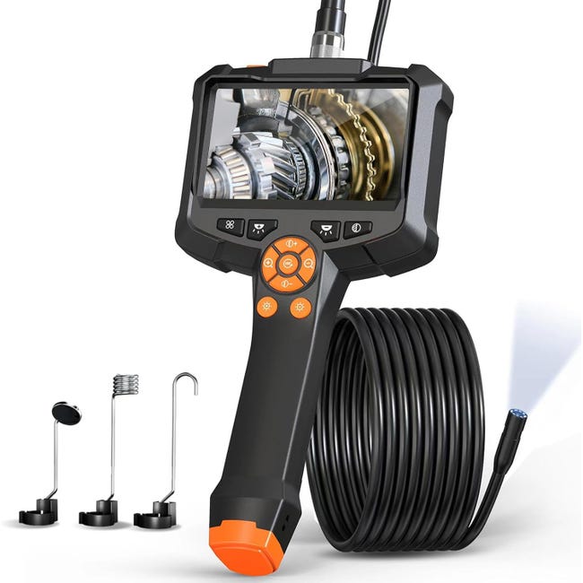 Kamera endoskopowa, ekran 4,3'' IPS, kamera inspekcyjna HD 1080P z 8 diodami LED, kamera endoskopowa, wodoodporna IP67