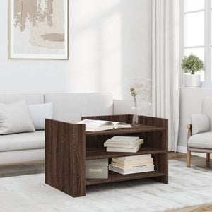 Tavolino da Salotto Rovere Fumo 80x80x40cm in Legno Multistrato vidaXL | Leroy Merlin